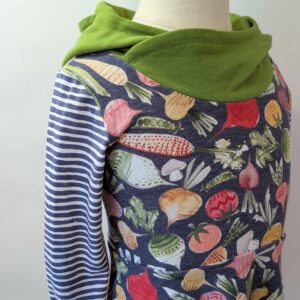 Organic Hooded Dress - Pockets - Grow With Me - Garden Veggie